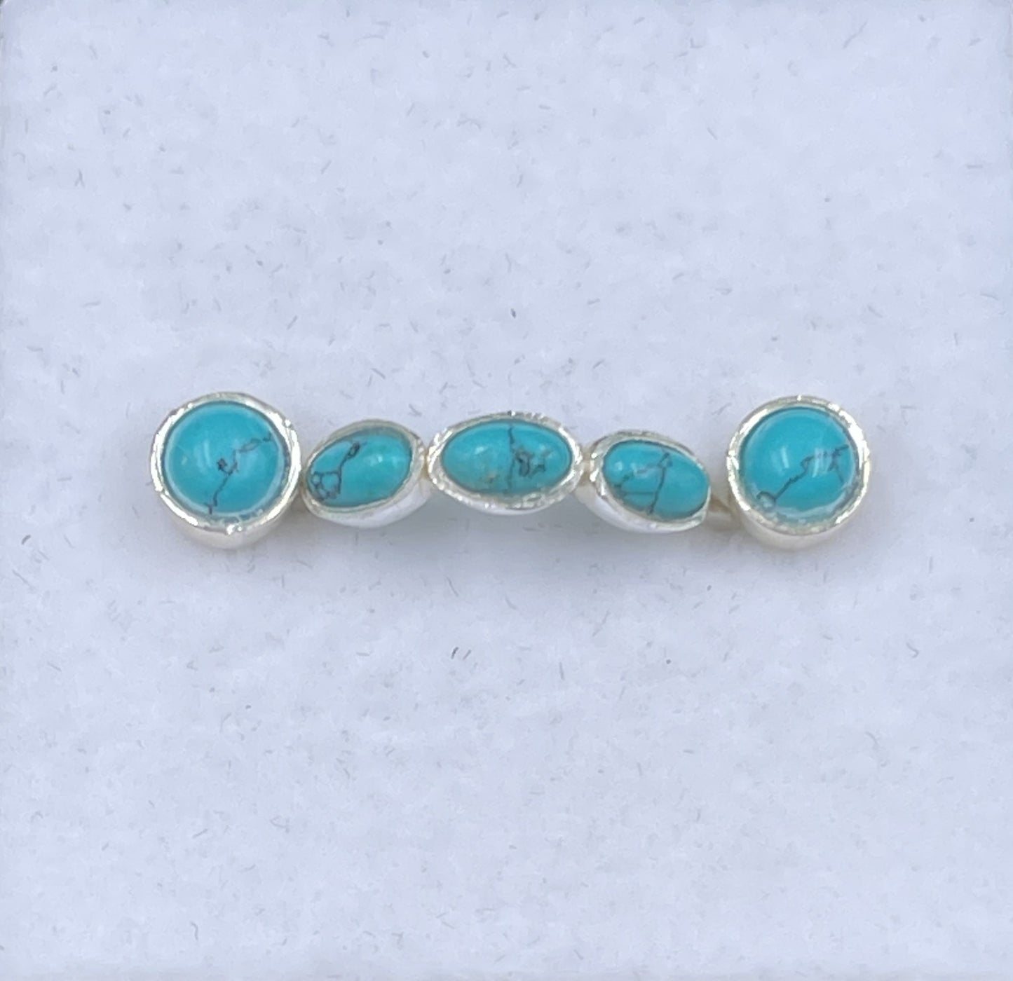 Tibetan Turquoise Sterling Silver Ring & Earring Set