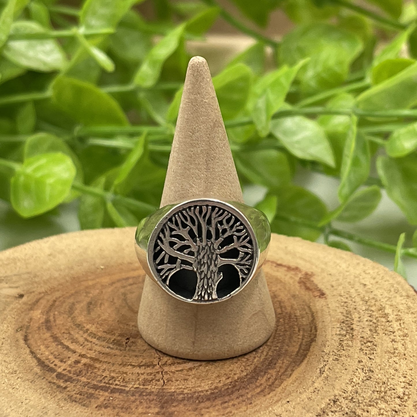 Sterling Silver Unisex Tree Of Life Ring (Size 8.5)