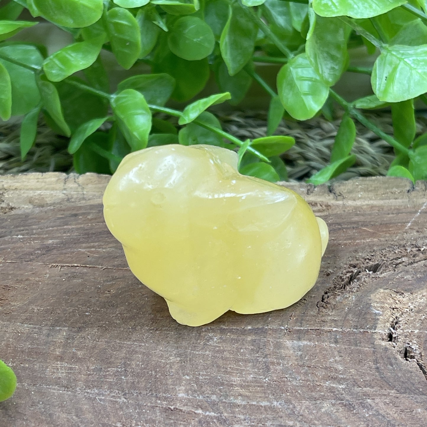 Yellow Calcite Rabbit