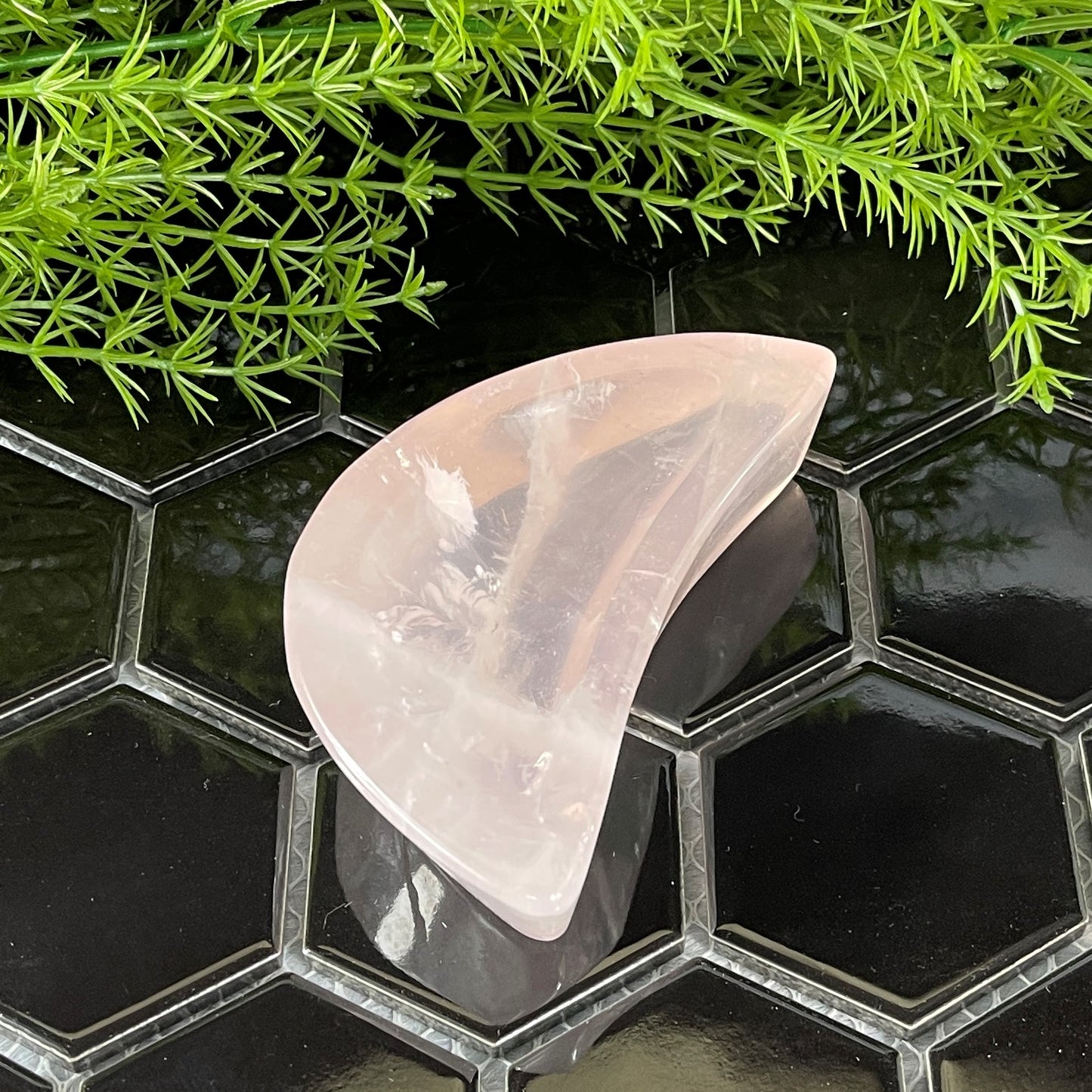 Rose Quartz Moon Bowl