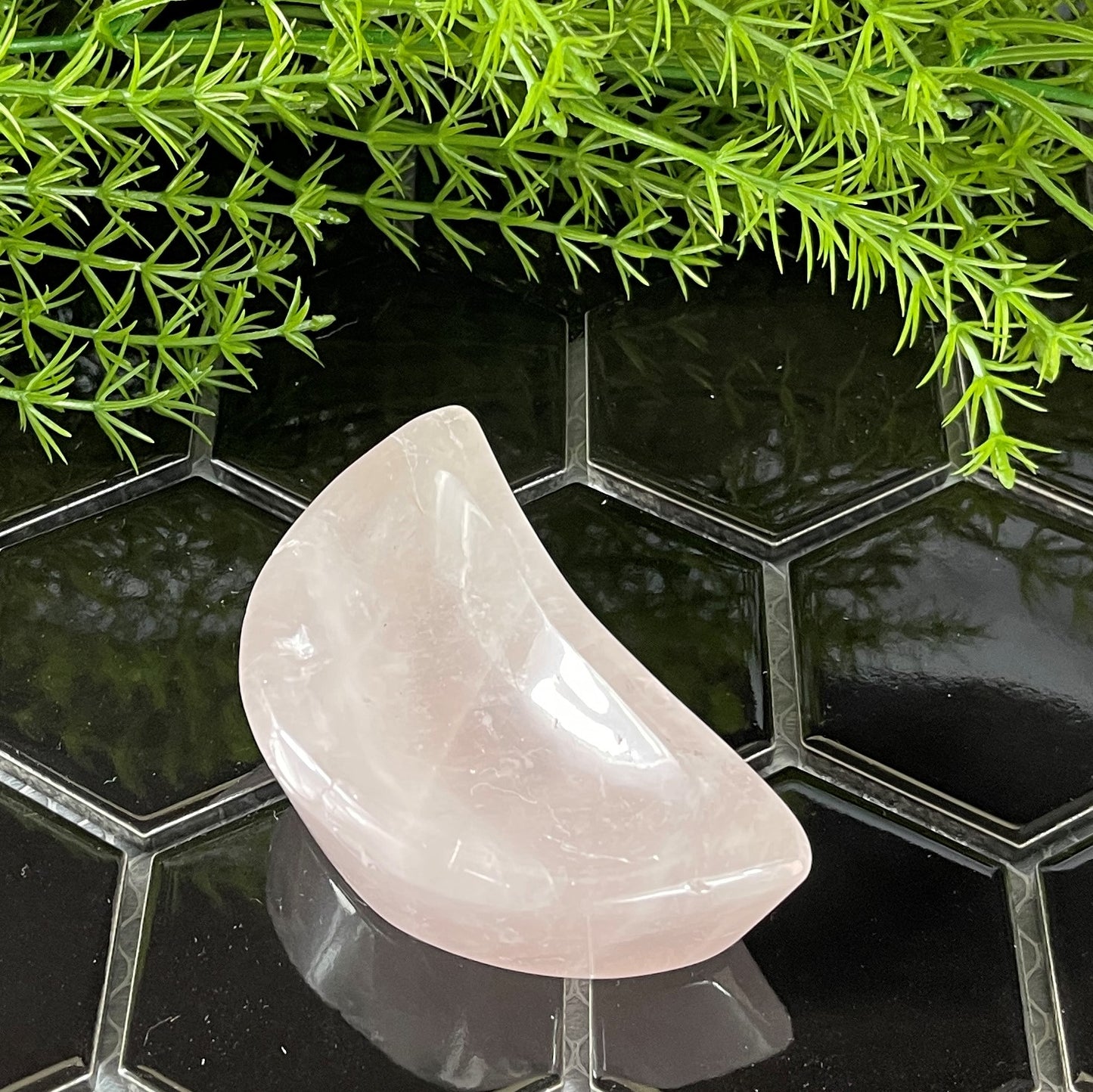 Rose Quartz Moon Bowl