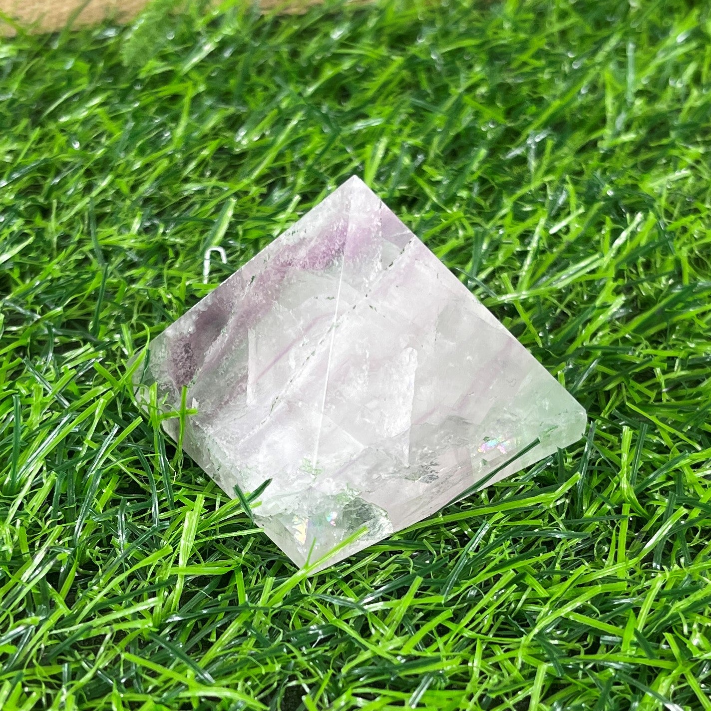 Rainbow Fluorite Pyramid