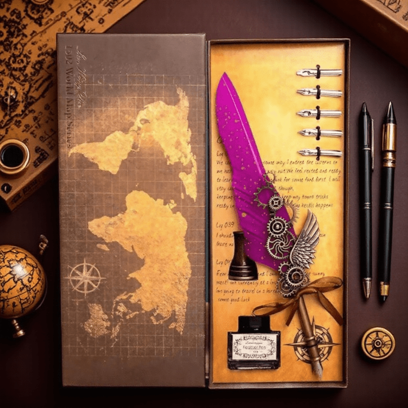 Feather Calligraphy Pen Set