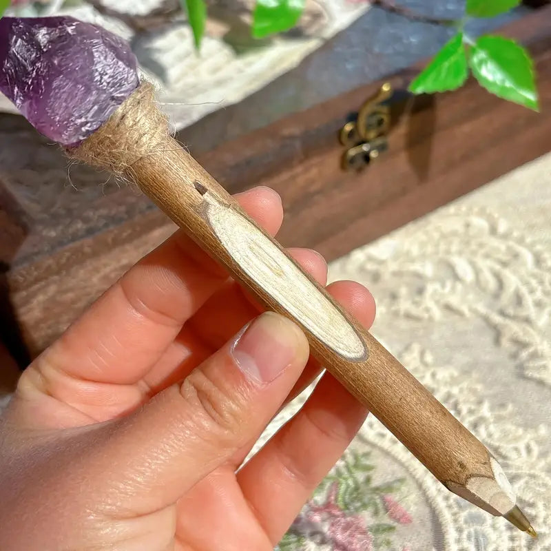 Wood Natural Crystal Pens
