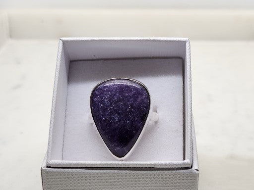 Lepidolite Sterling Silver Ring