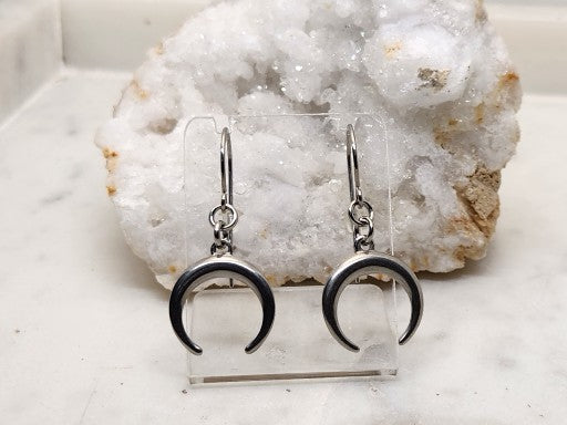 Large Crescent Moon Earrings