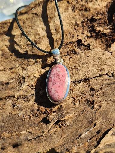 Thulite Sterling Silver Pendant