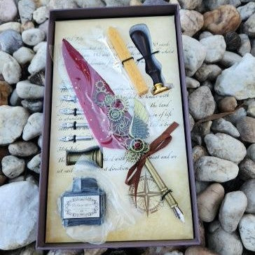 Feather Calligraphy Pen Set