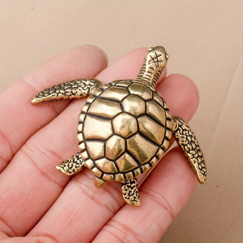 Brass Turtle Brooch