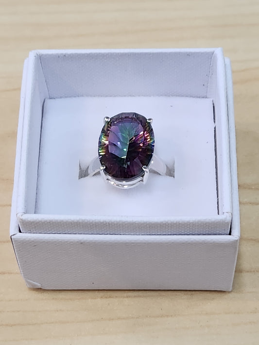 Mystique Topaz Sterling Silver Ring