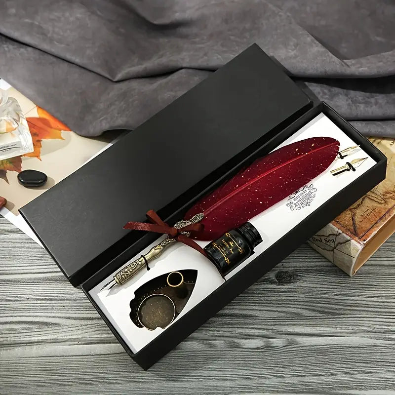Feather Calligraphy Pen Set