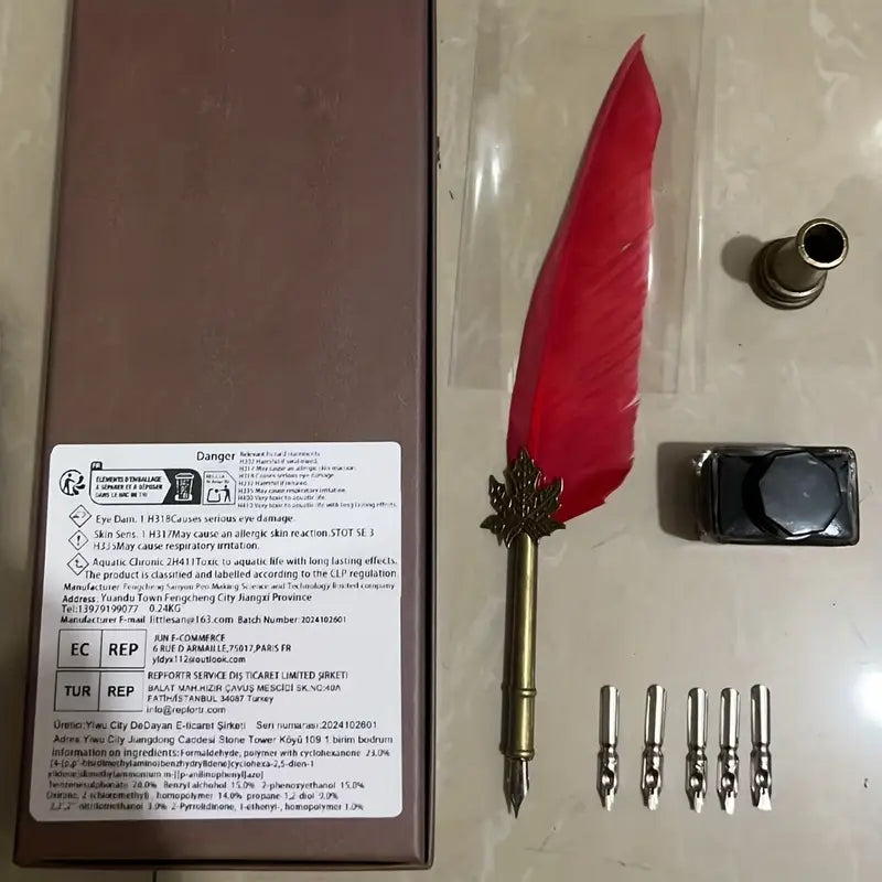 Feather Calligraphy Pen Set