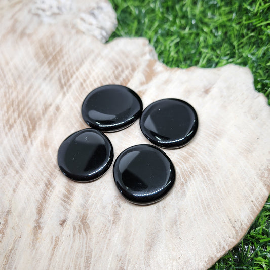 Black Obsidian Bra/Wallet Buddy /Flat Stone