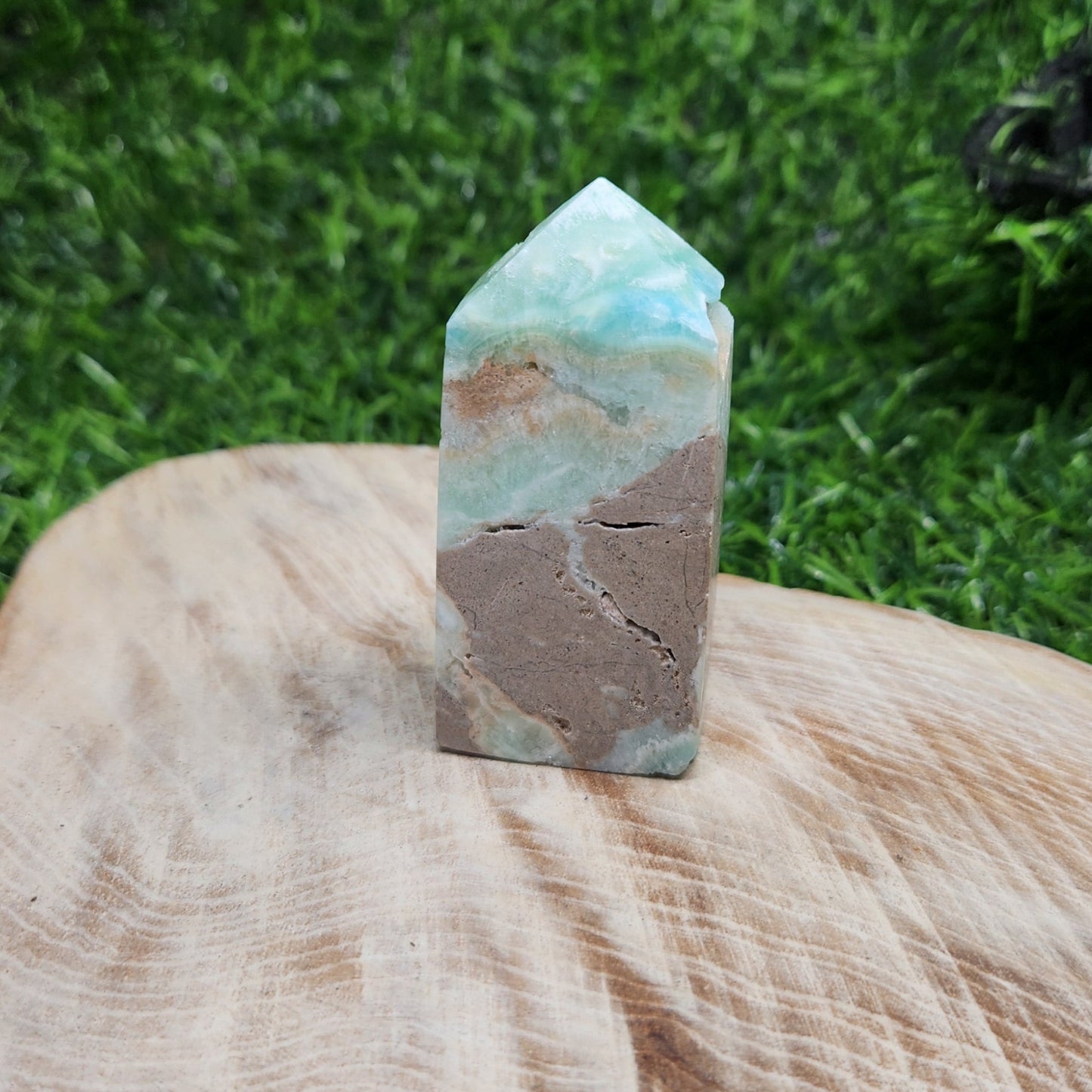 Blue Aragonite Point