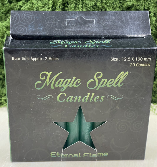 Eternal Flame Spell Candles Green