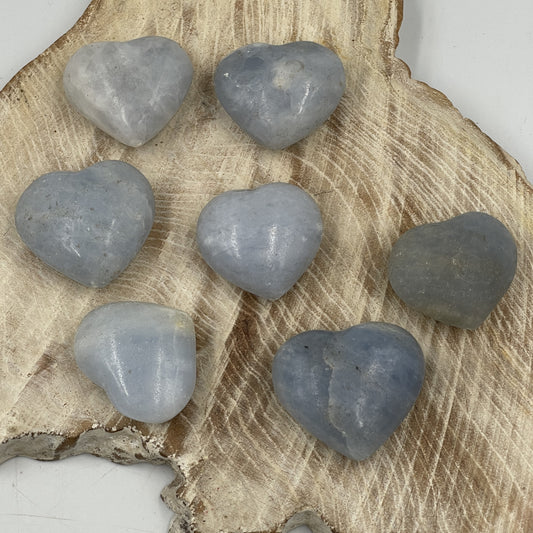 Blue Calcite Mini Hearts