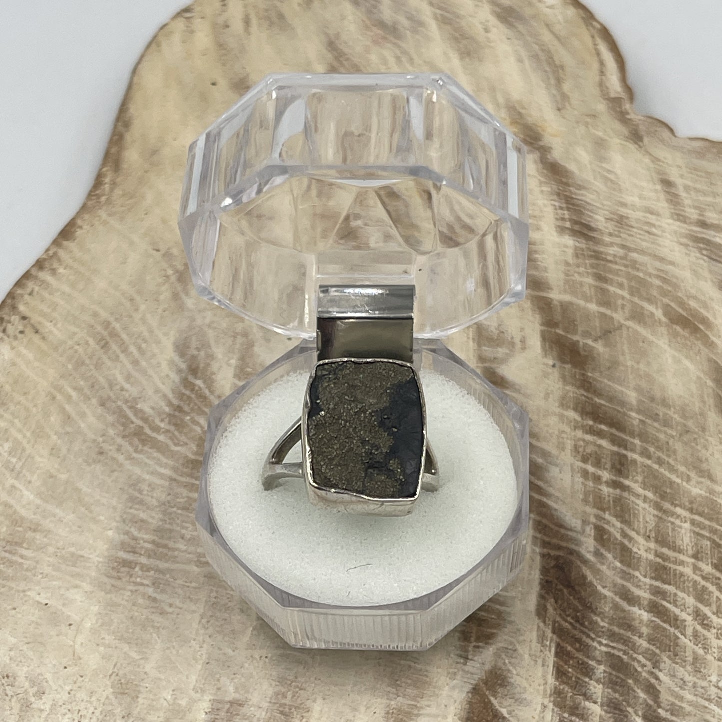 Pyrite Sterling Silver Ring (Size 7)
