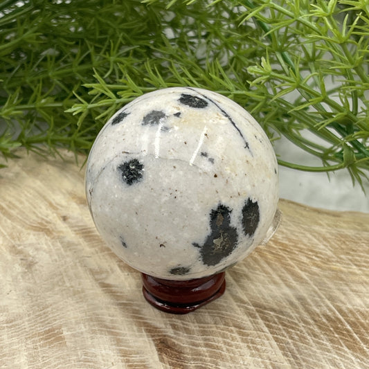 Hematite & Quartz  Sphere