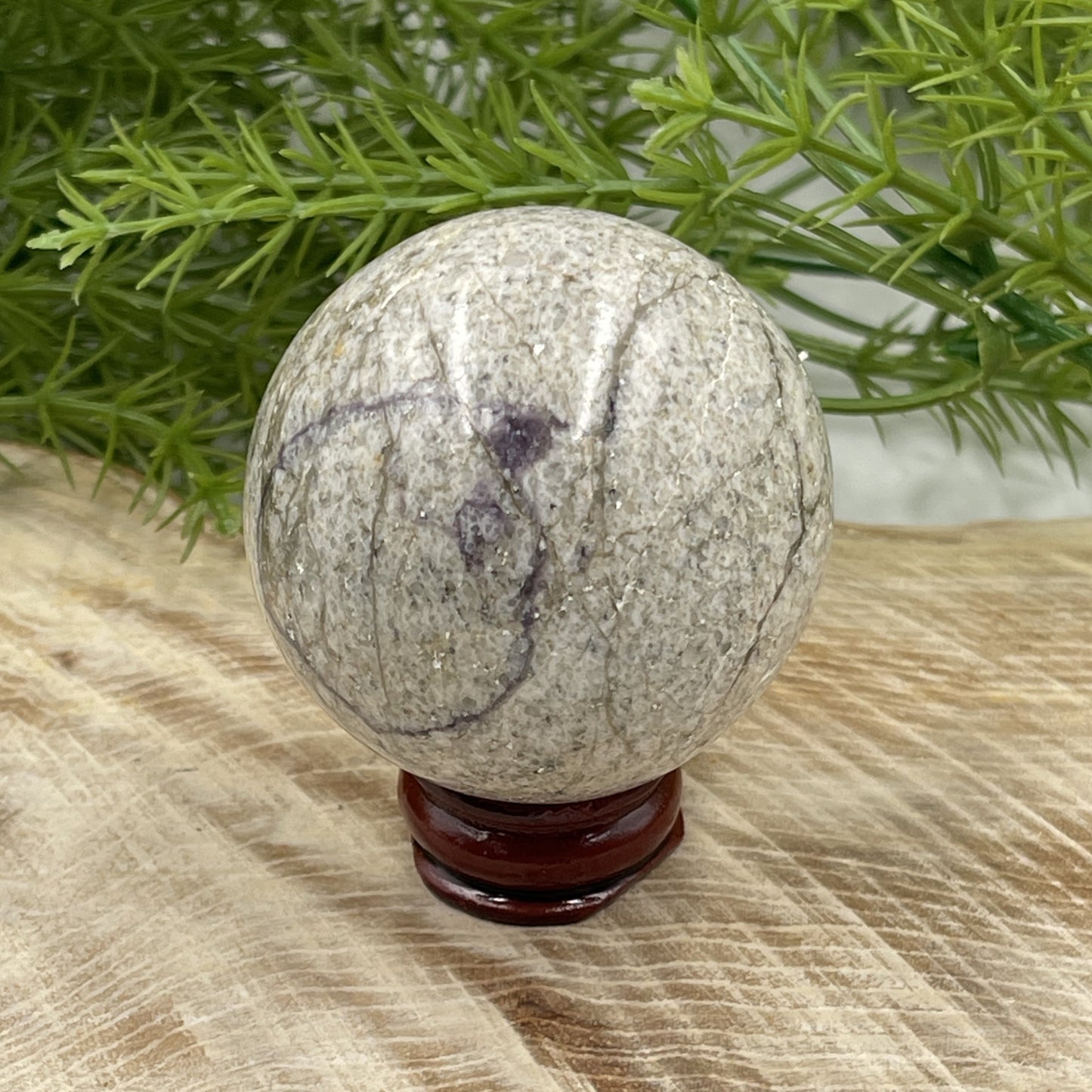 Quartz & Lepidolite sphere