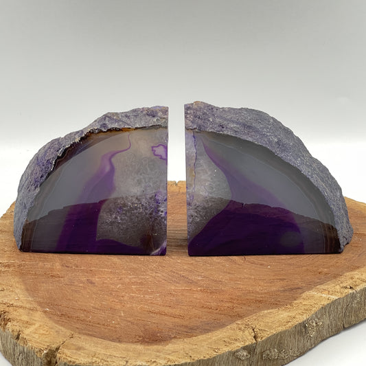 Purple Agate Bookends