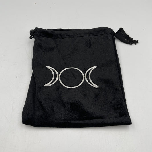 Black Velvet Triple Moon Bags