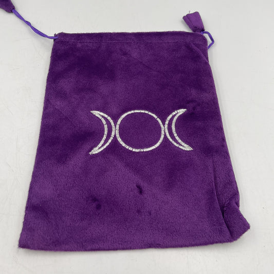 Purple Velvet Triple Moon Bags