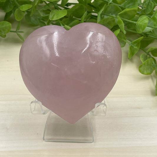 Rose Quartz Heart With Stand