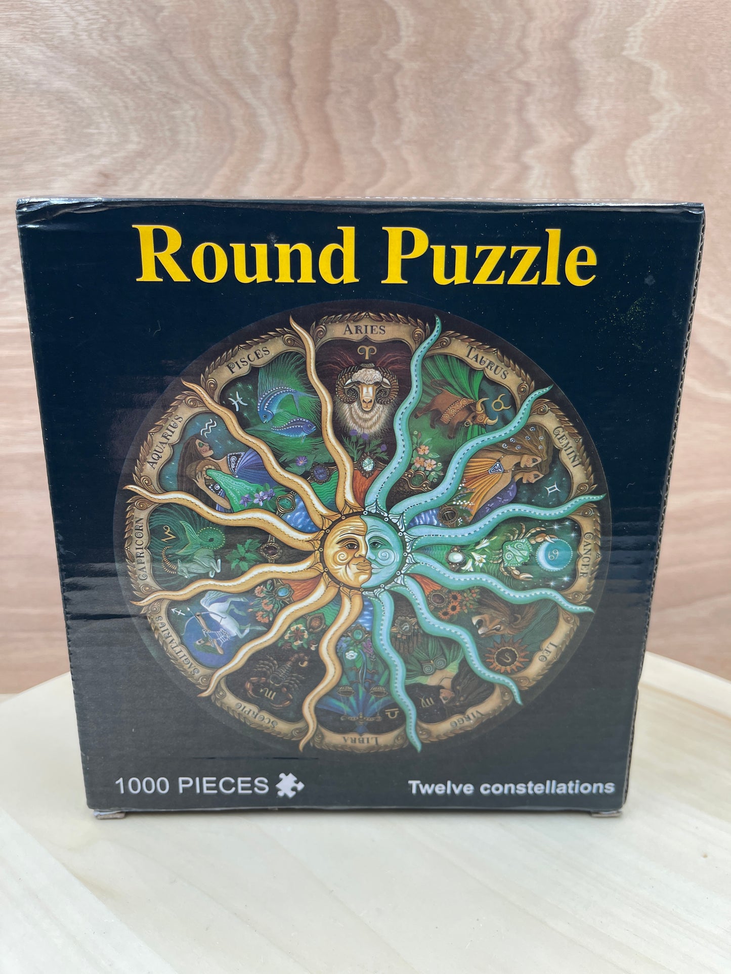 Twelve Constellations Round Jigsaw Puzzle