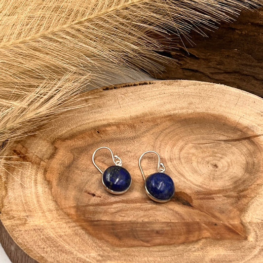Lapis Lazuli Earrings Sterling Silver