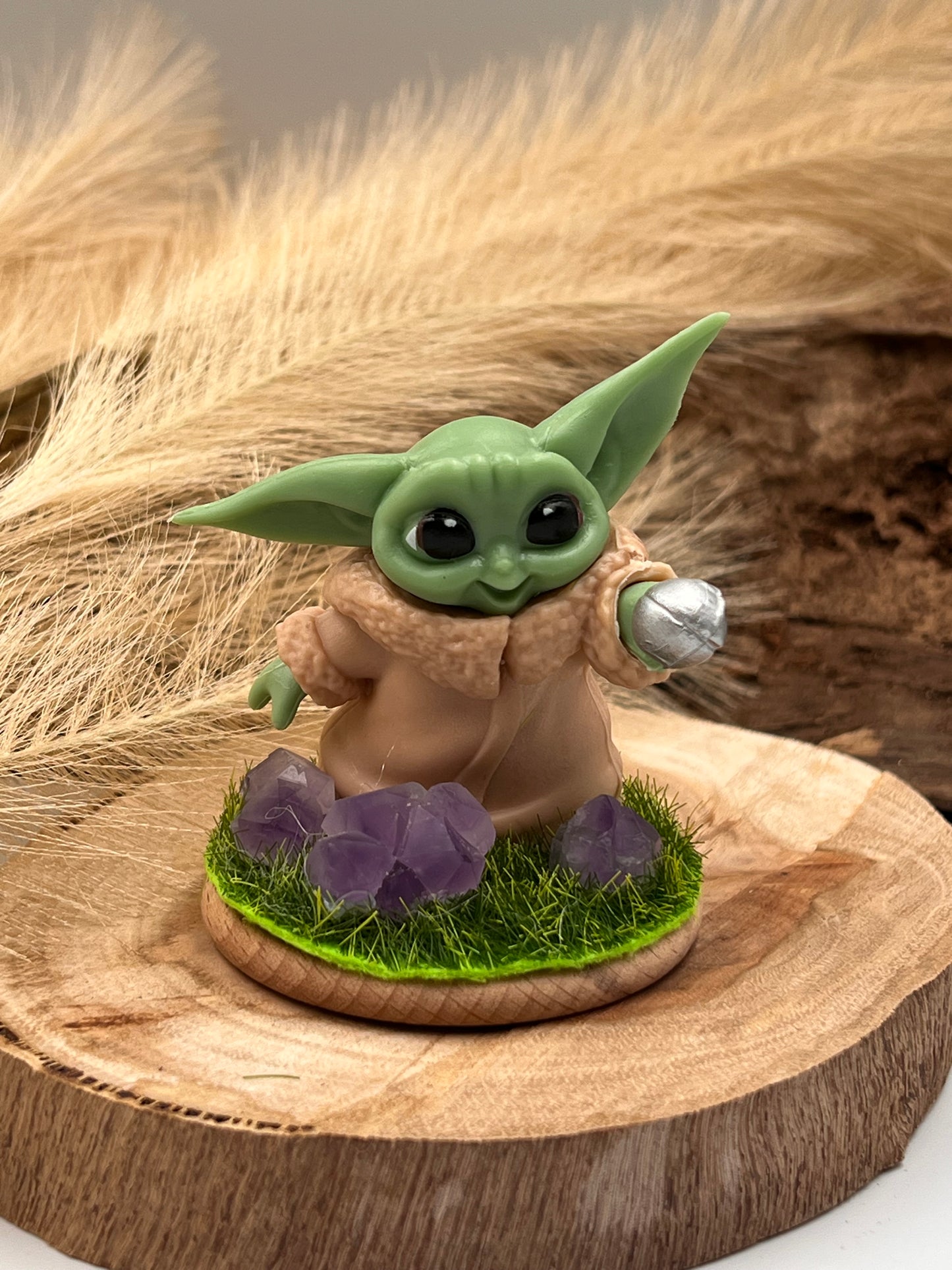 Baby Yoda with Amethyst 10