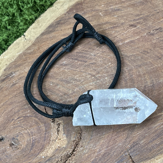 Raw Clear Quartz Pendant