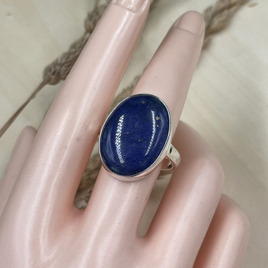 Lapis Lazuli Sterling Silver Ring (Size 8)
