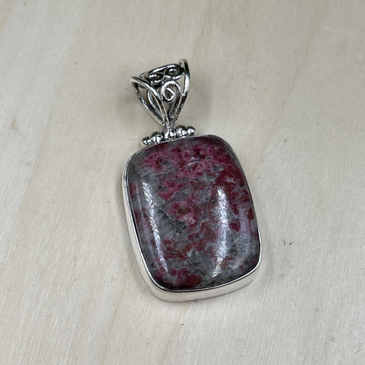 Thulite Sterling Silver Pendant
