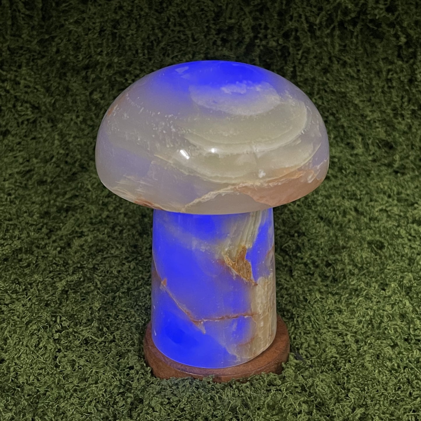 Green Onyx Mushroom Colour Changing Usb Lamp