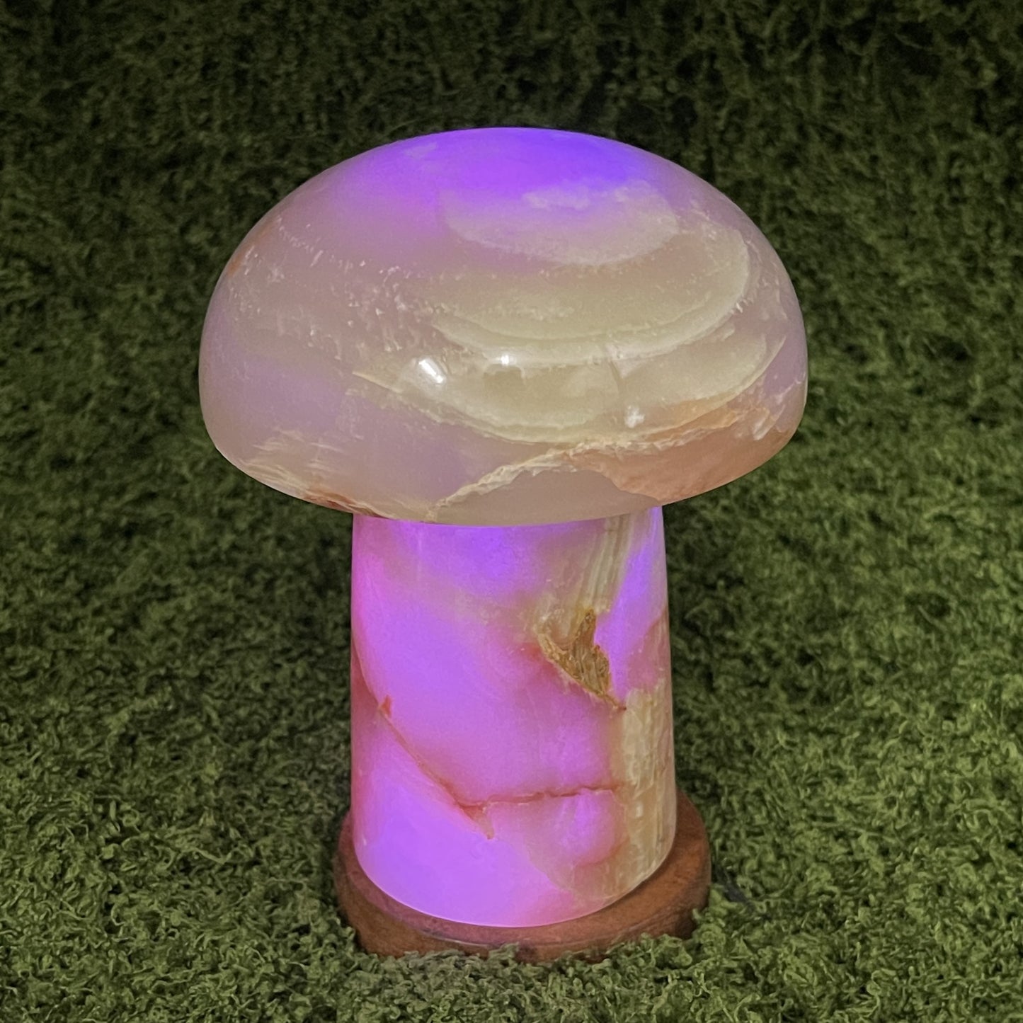 Green Onyx Mushroom Colour Changing Usb Lamp