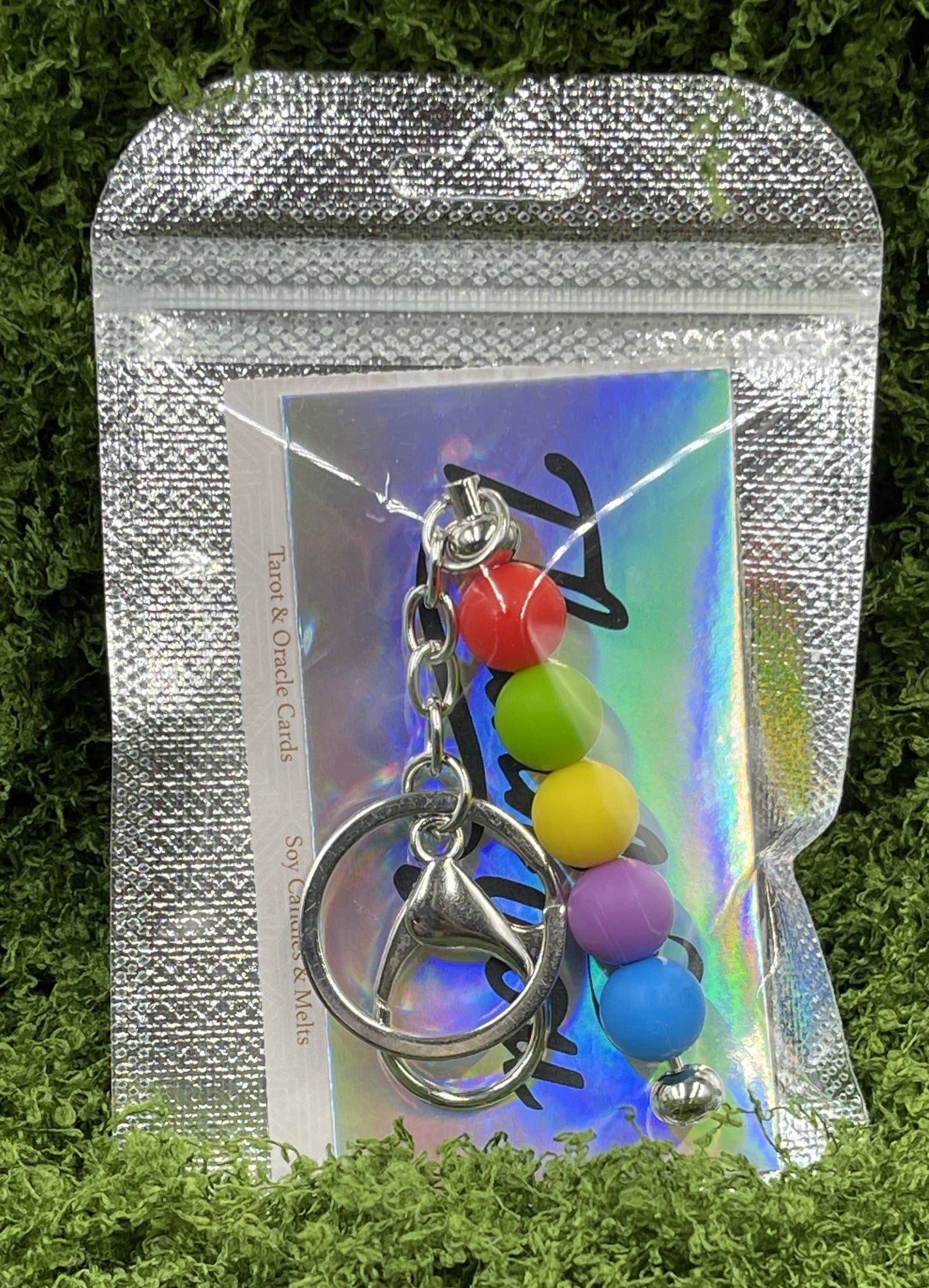 12mm Silicone Round Bead Keyrings Handmade