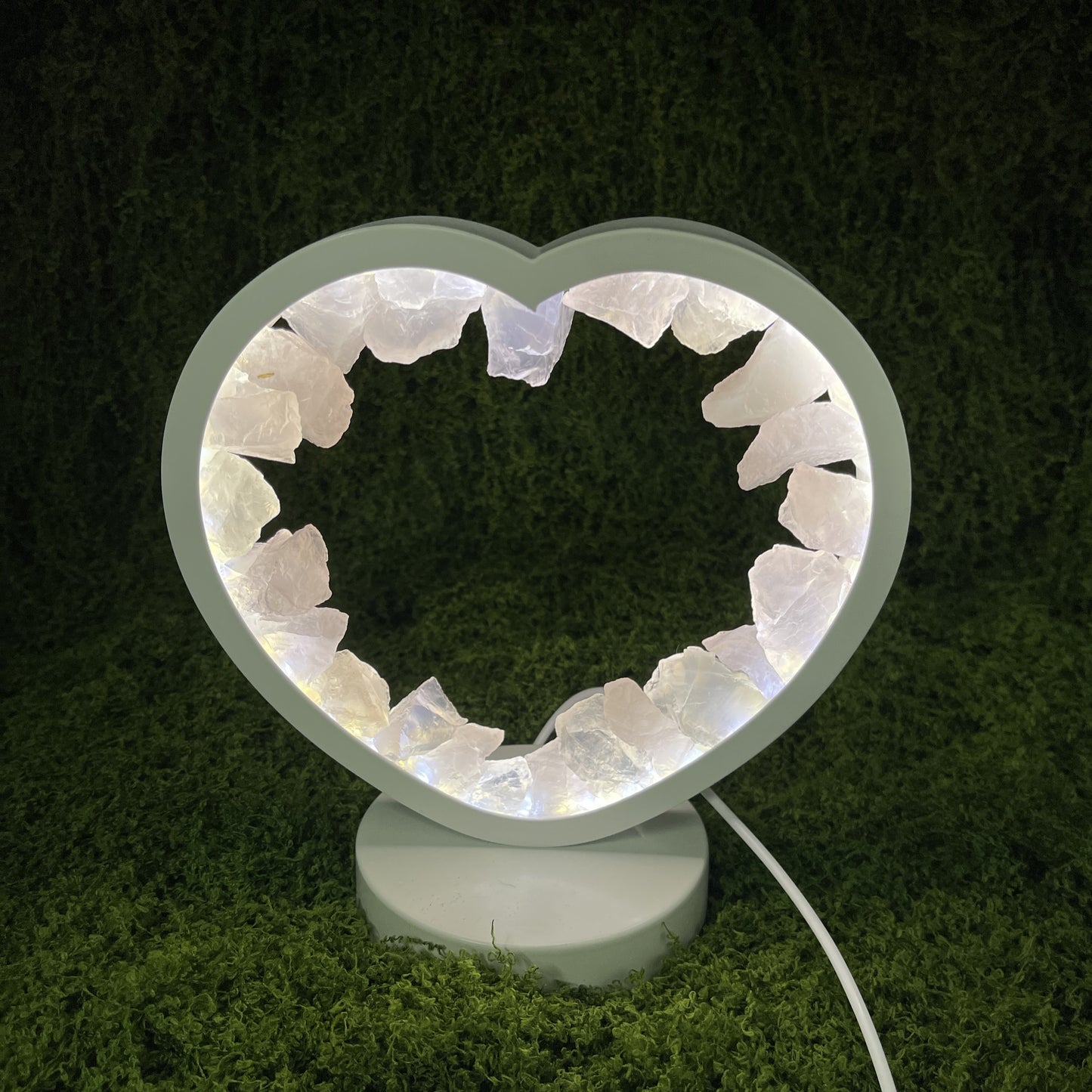 Rose Quartz Heart Shape Lamp