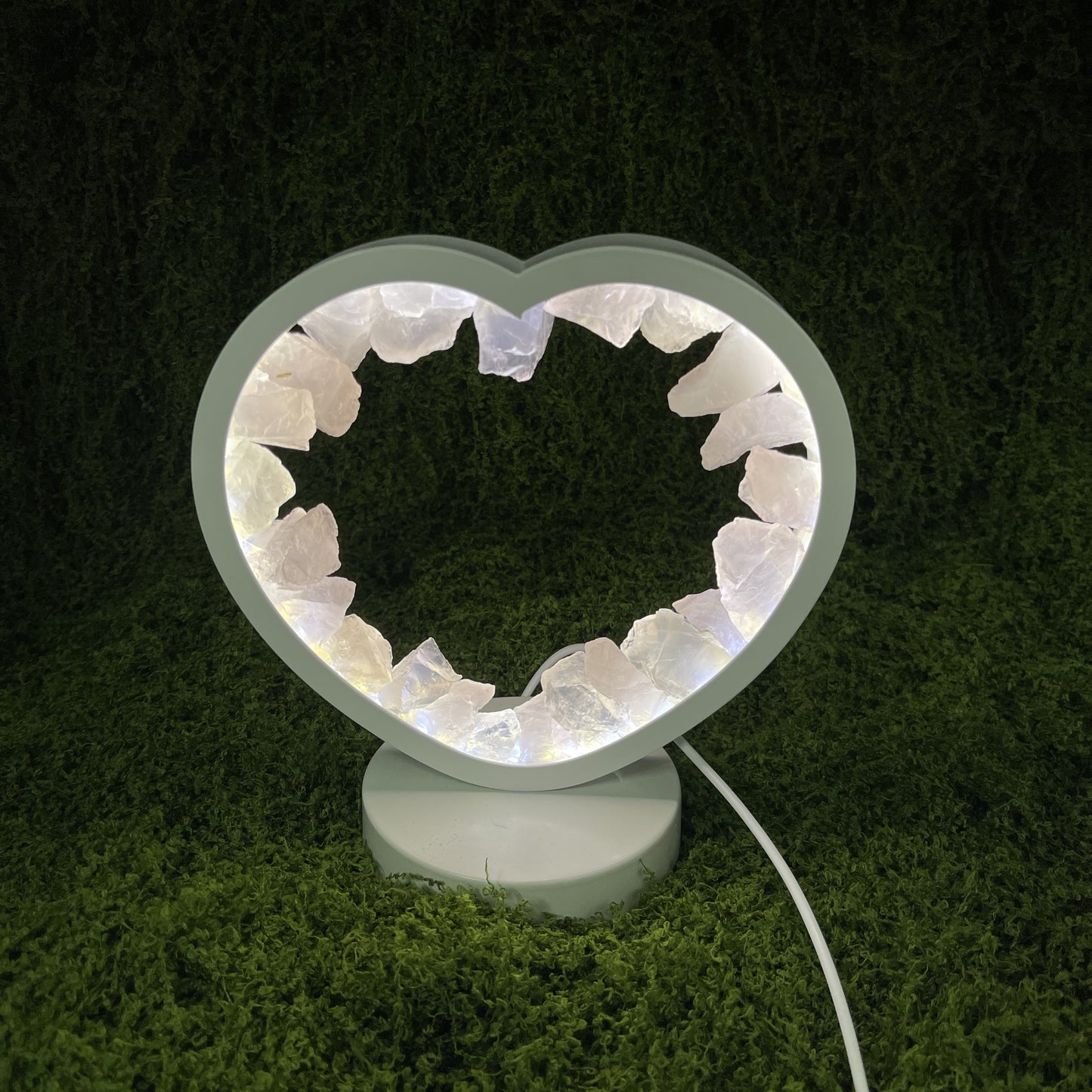 Rose Quartz Heart Shape Lamp