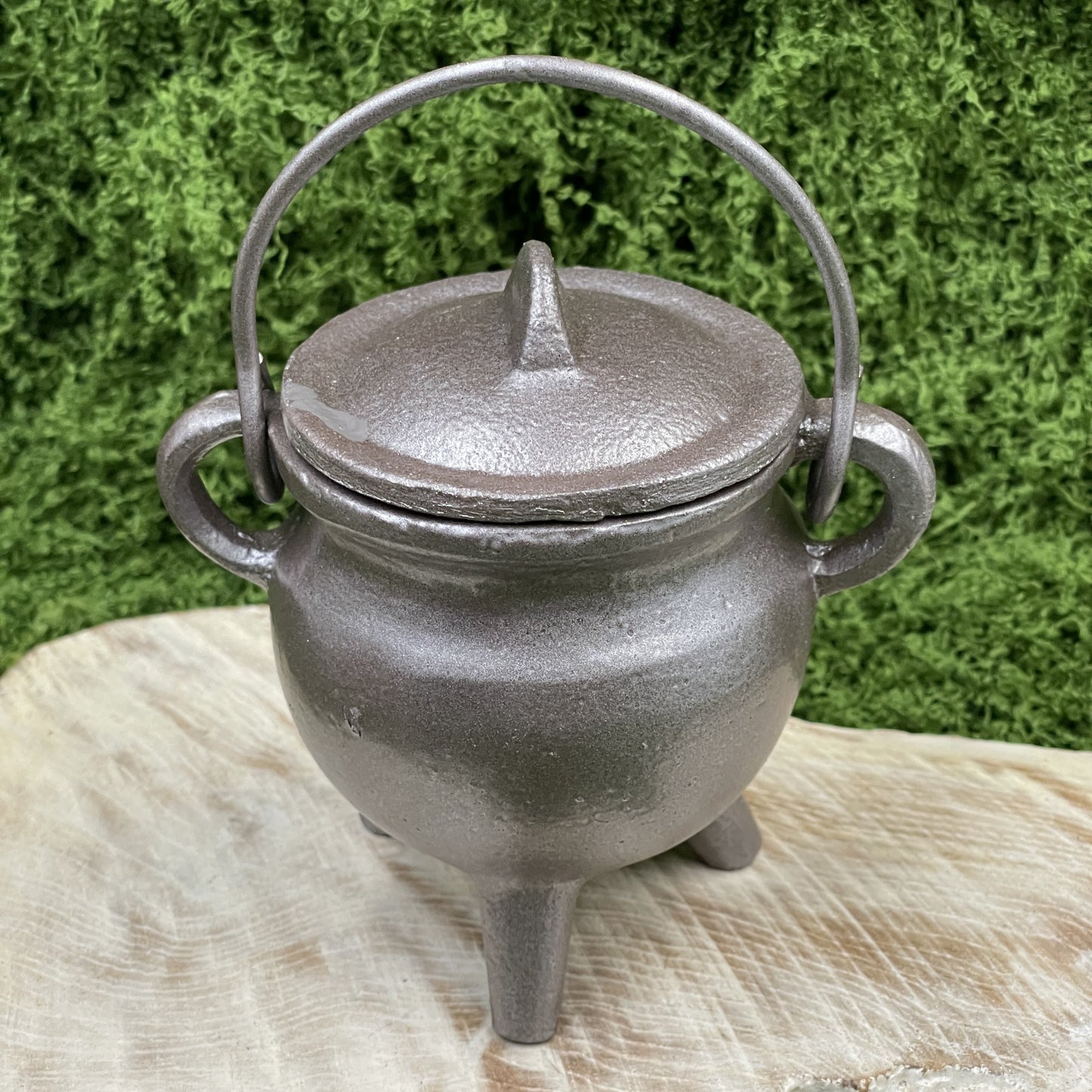 Small Silver Aluminum Cauldron