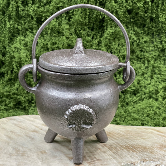 Small Silver Tree Of Life Aluminum Cauldron