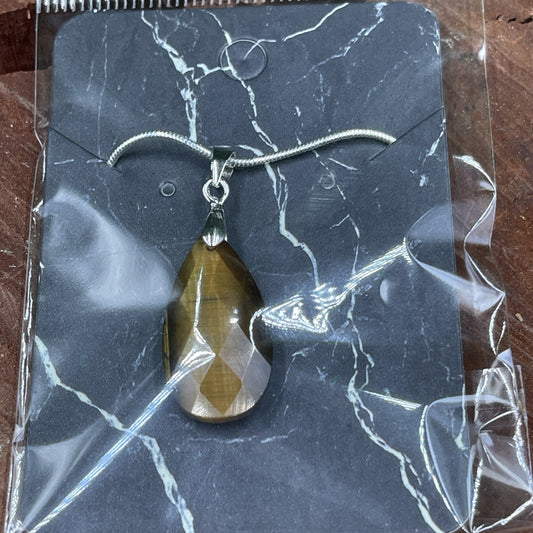 Tiger Eye Faceted Necklace