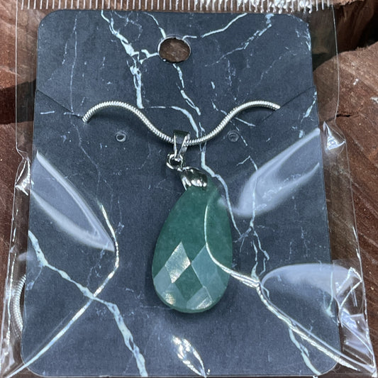 Green Aventurine Faceted Necklace