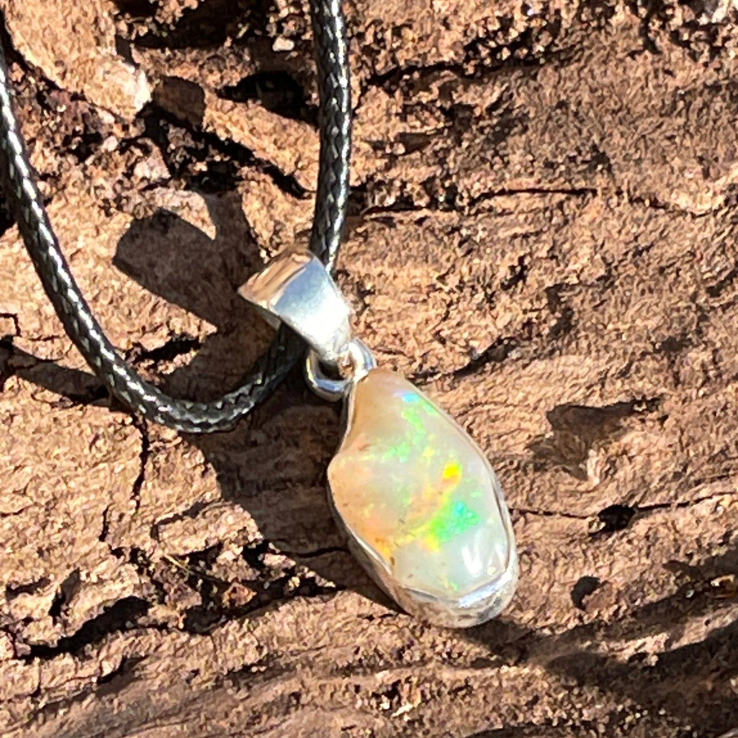 Ethiopian Opal Sterling Silver Pendant