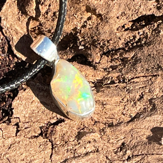 Ethiopian Opal Sterling Silver Pendant