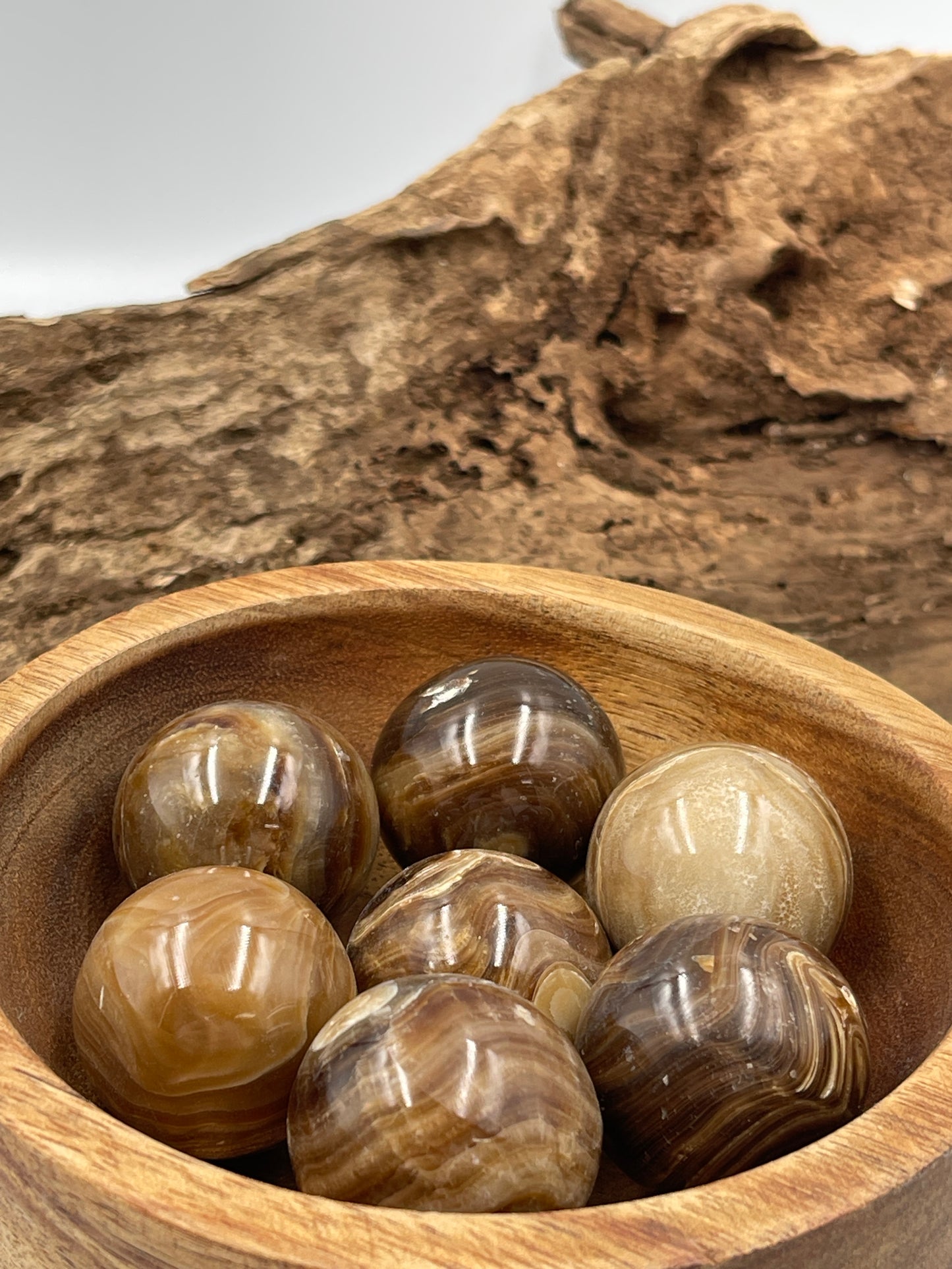 Chocolate Calcite Sphere