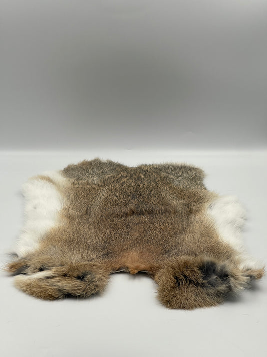 Light Brown and White Rabbit Hide