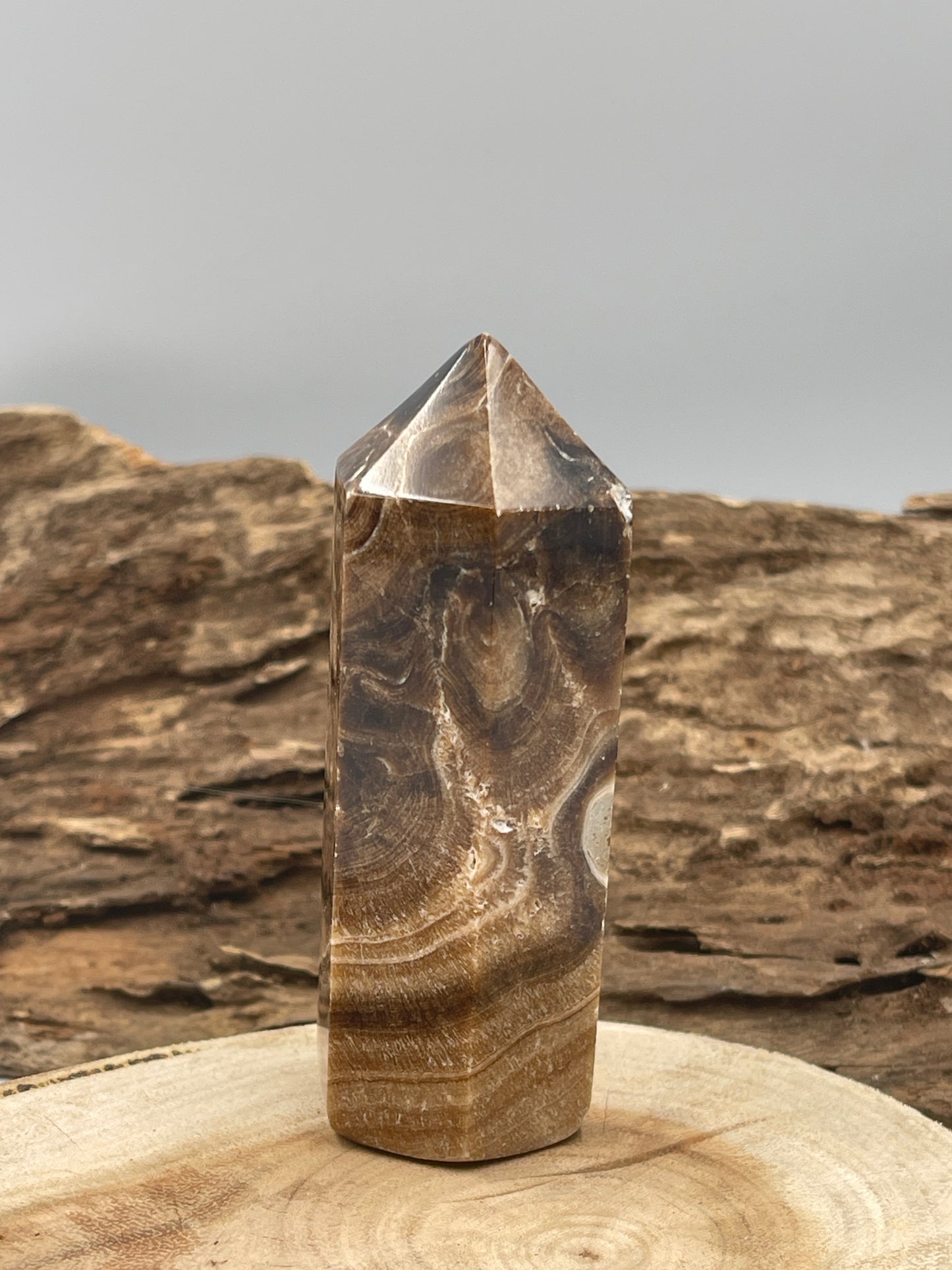 Chocolate Calcite Point