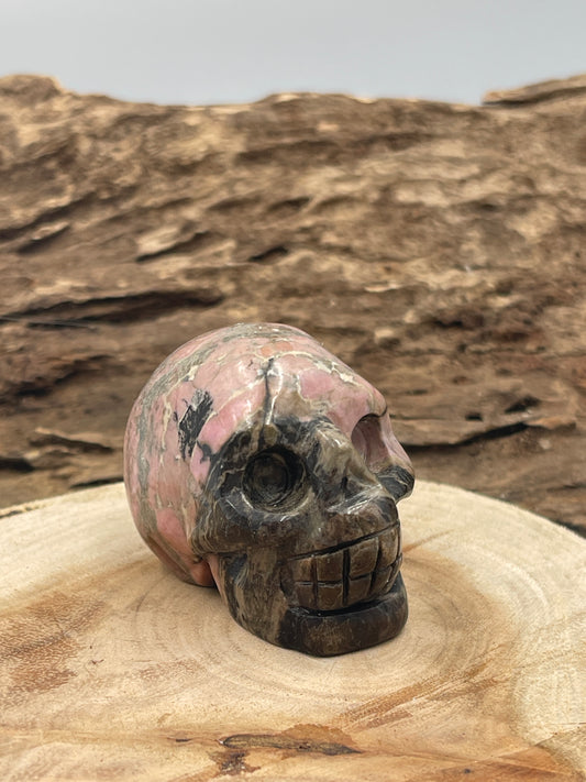 Rhodonite Skull