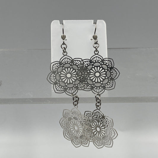 Double Lasercut Mandala Earrings