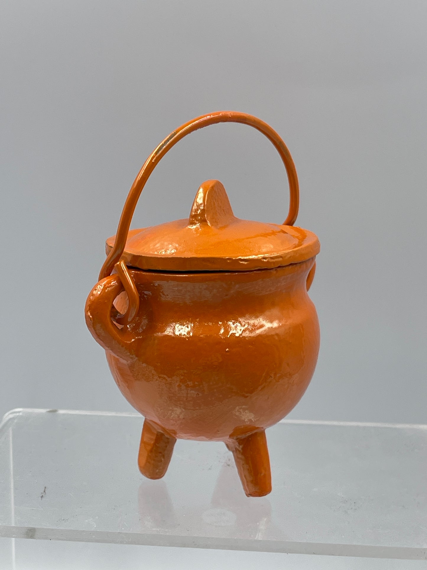 Cast Iron Cauldron - Orange